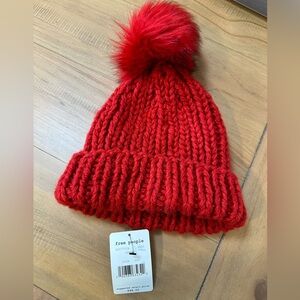 Free People Cherry Red knit beanie